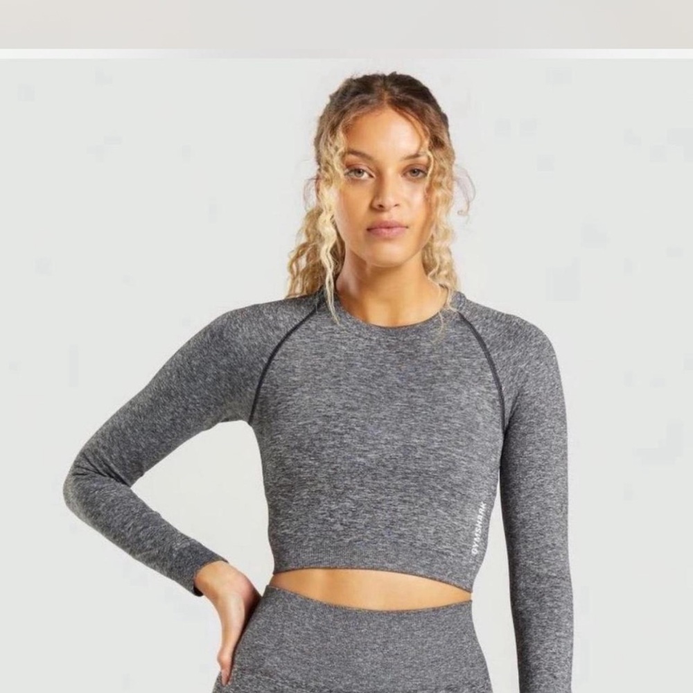 Gymshark Adapt Marl Long Sleeve Crop Top